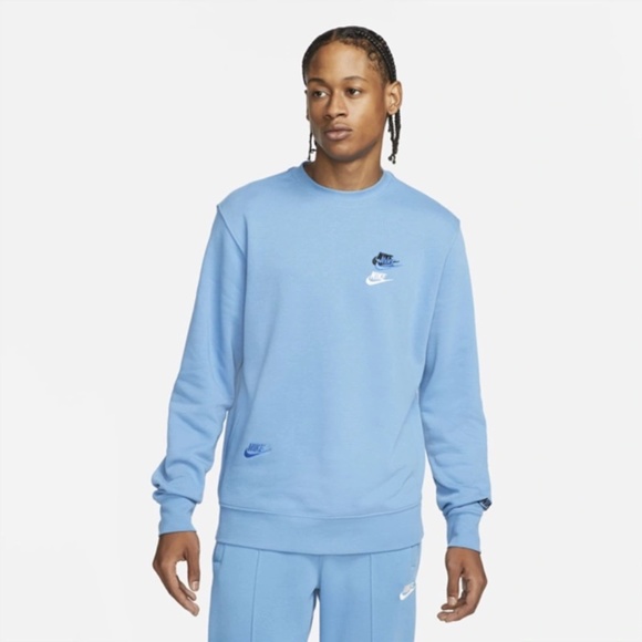 Nike NSW Sport Essentials+ Crewneck Dutch Blue Mens Sizes DM8886-469 - Picture 2 of 5
